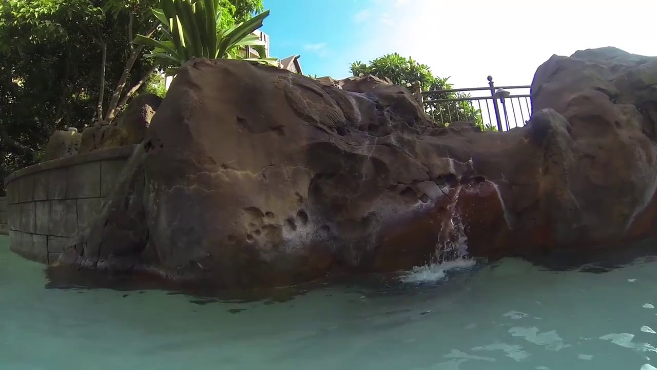 POV of a Lazy River at Aulani Resort and Spa