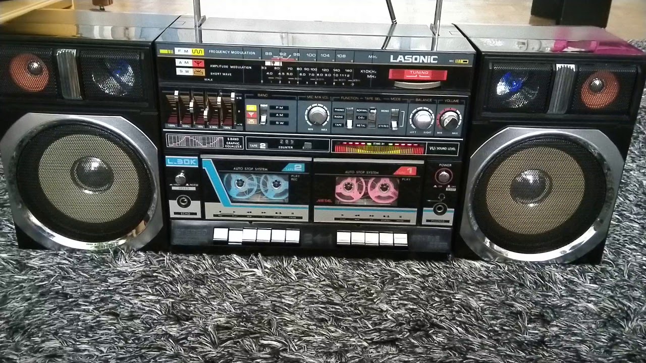 lasonic l30k bluetooth gettoblaster boombox teste .
