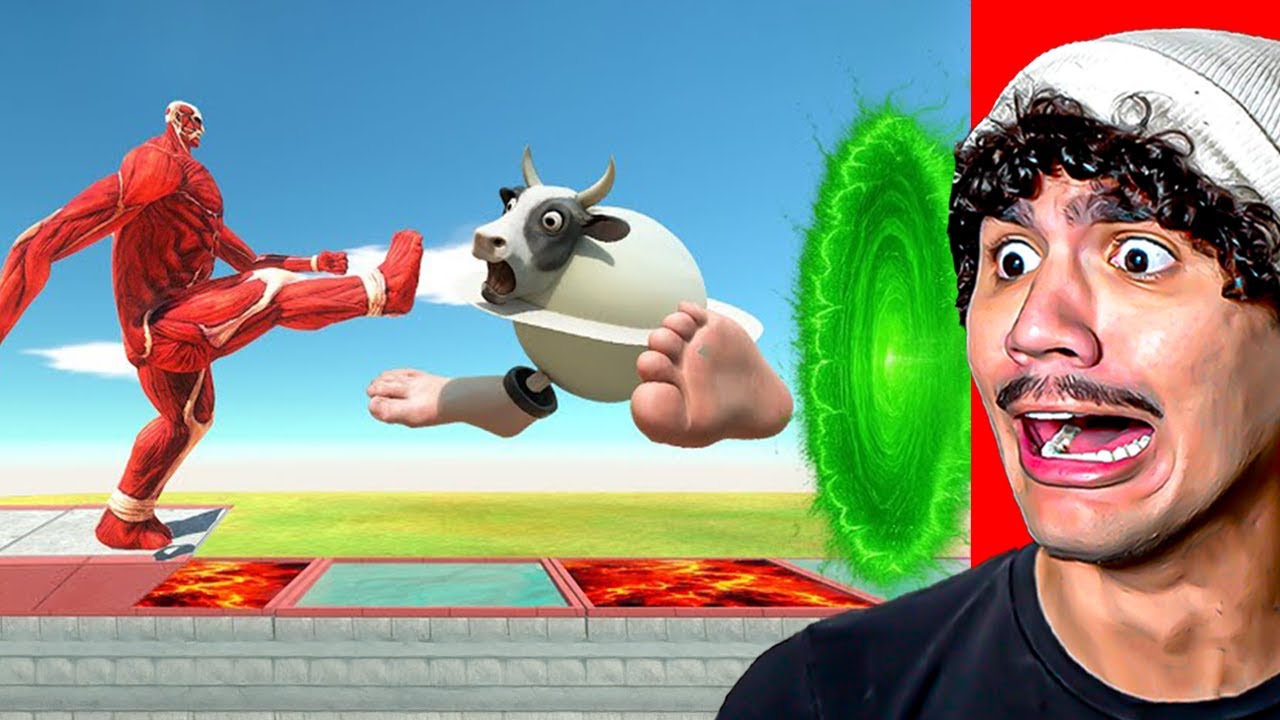 Reagindo a Titã Colossal vs Brainrot! Desafio de Fuga Pelo Portal da Evolução ARBS