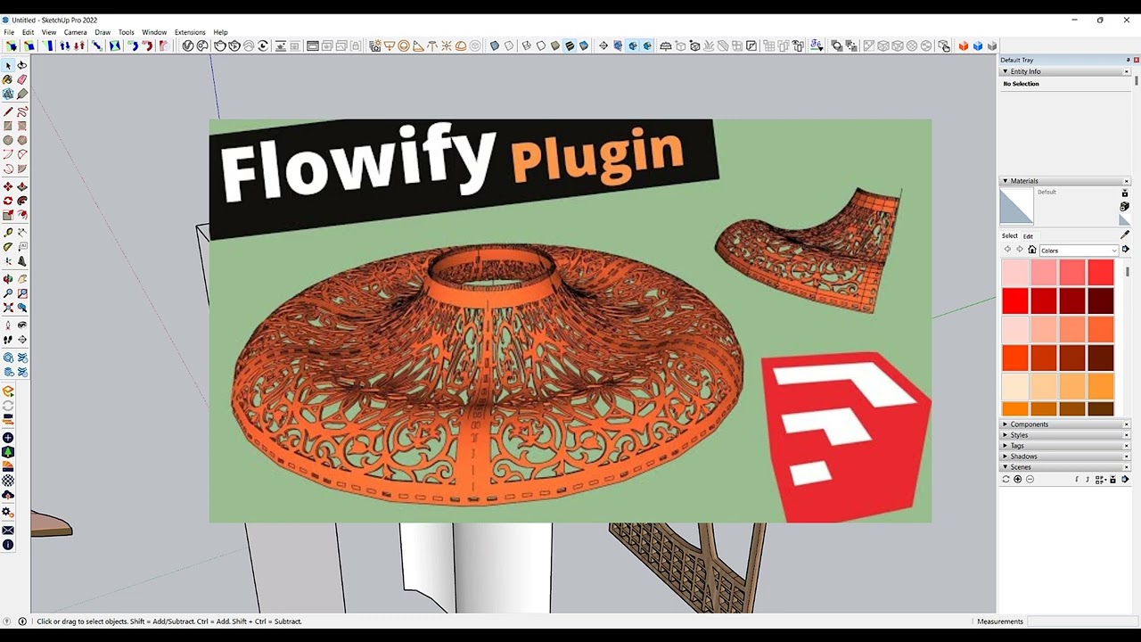Blend your model to desire shape in SketchUp || Plugin Flowify