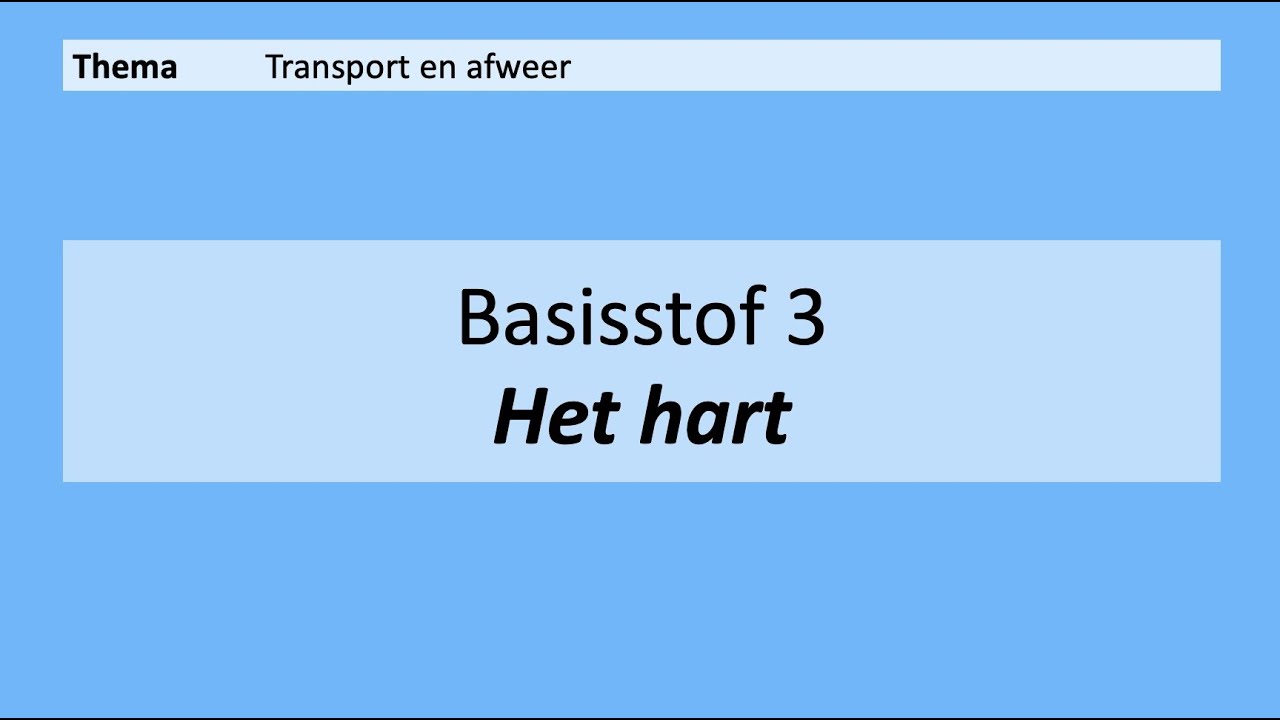 VMBO 4 | Transport en afweer | Basisstof 3. Het hart | 8e editie
