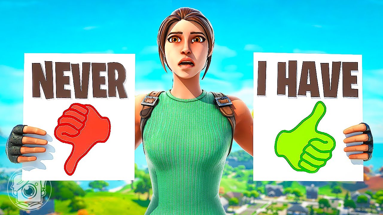 LARA CROFT PLAYS NEVER HAVE I EVER?! (Fortnite Challenge)