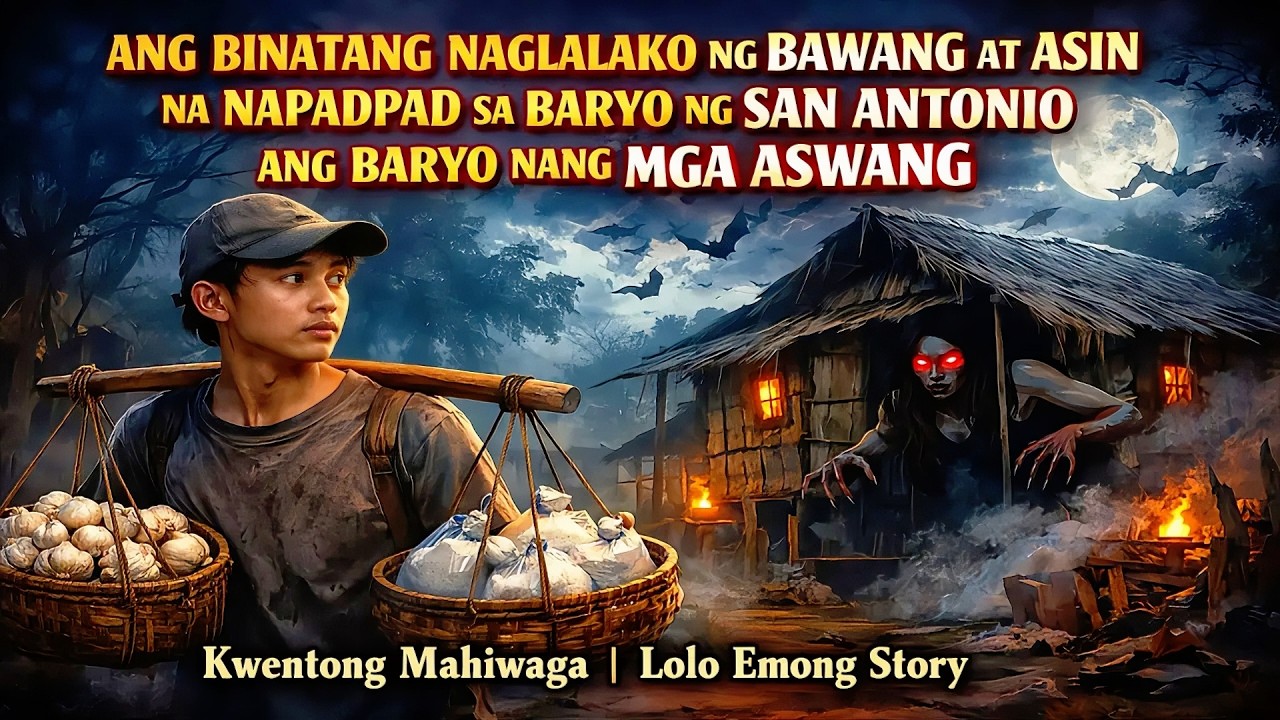 ANG BINATANG NAGLALAKO NG BAWANG AT ASIN  NA NAPDPAD SA BARYO NG MGA ASWANG I Hiwaga story
