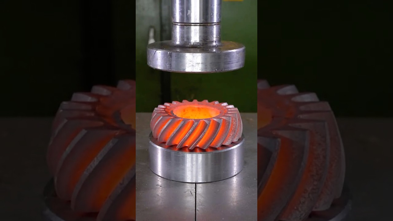 Red Hot Gear vs Hydraulic Press 😱🔥