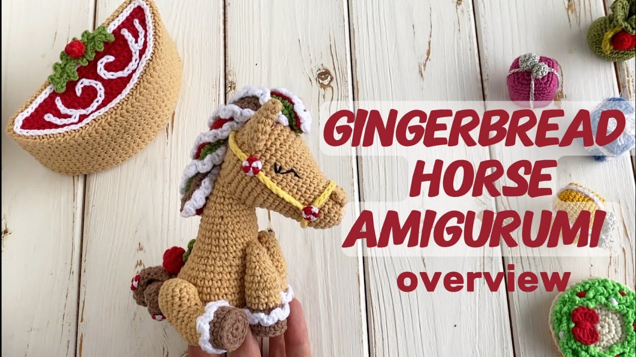 Gingerbread Horse amigurumi: crochet pattern overview