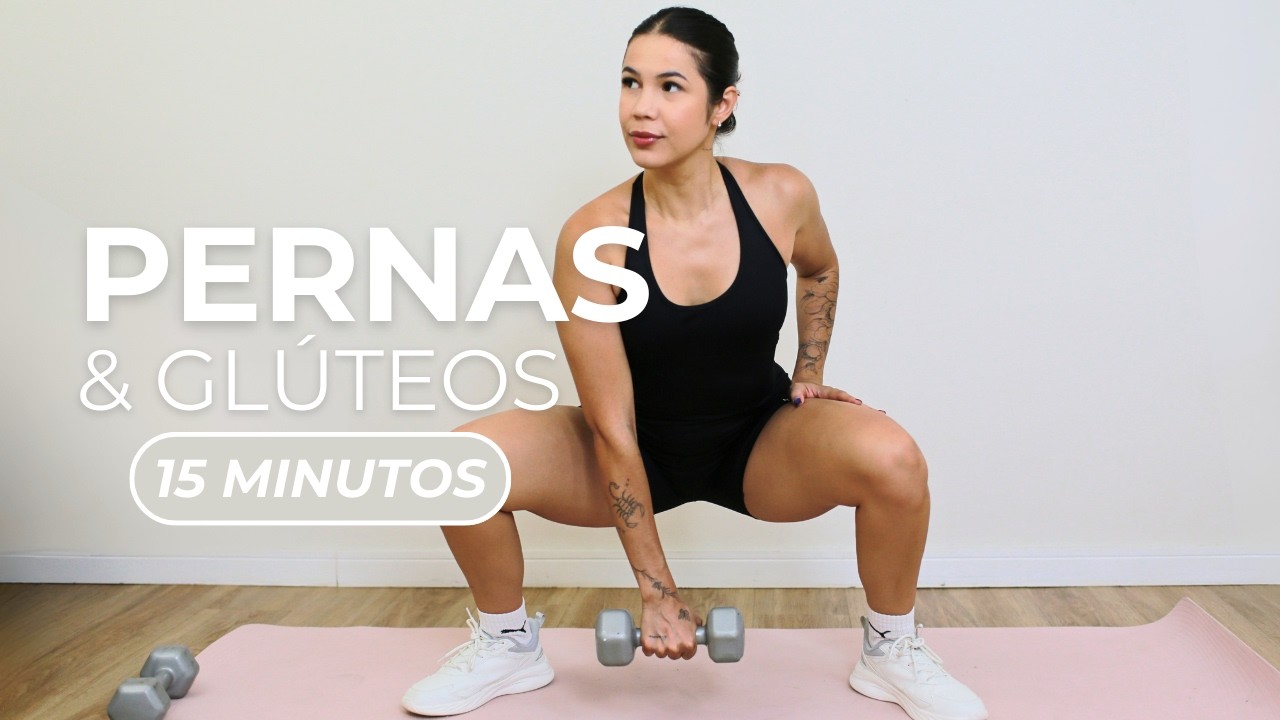 15 MIN PERNAS E GLÚTEOS | Como Definir e Endurecer As Coxas Em Casa