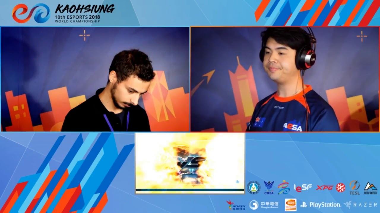 IESF 2018 - Tekken 7 Top 16 - TUN Nindo (Master Raven) vs AUS Dee-on Grey (Jack-7/Geese)
