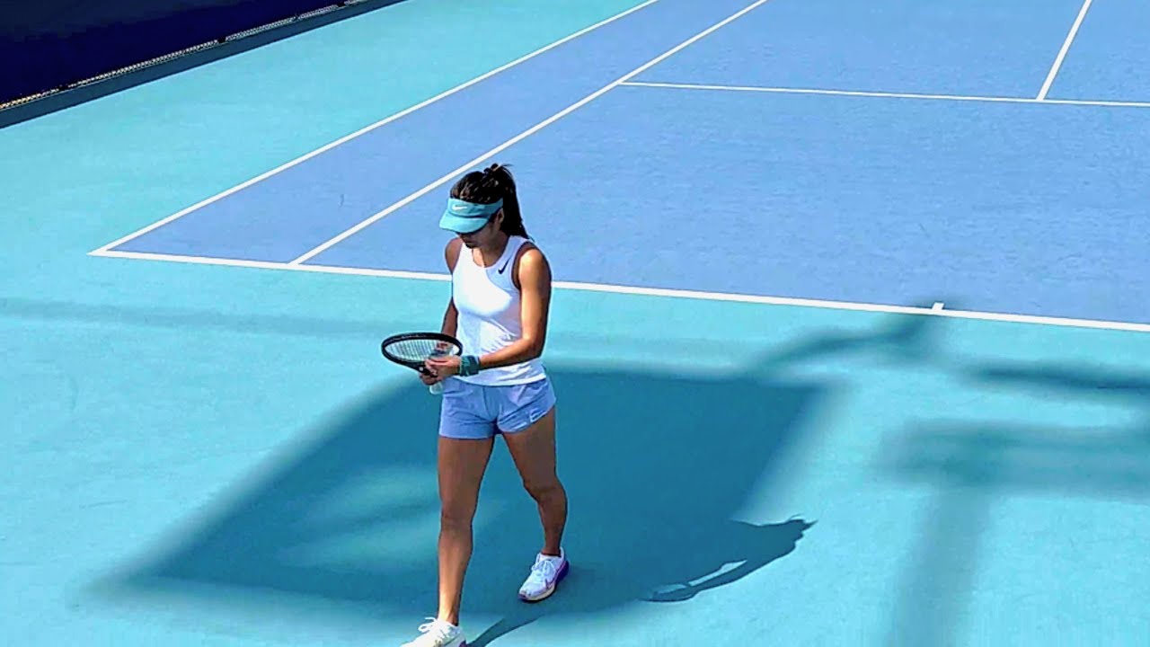 Emma Raducanu 2023 Miami Open Practice - Court Level [4K]