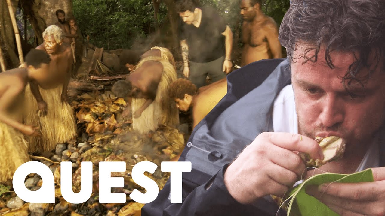 Yakel Tribe Cook Whole Pig In Underground Fire Pit | Nomad Chef