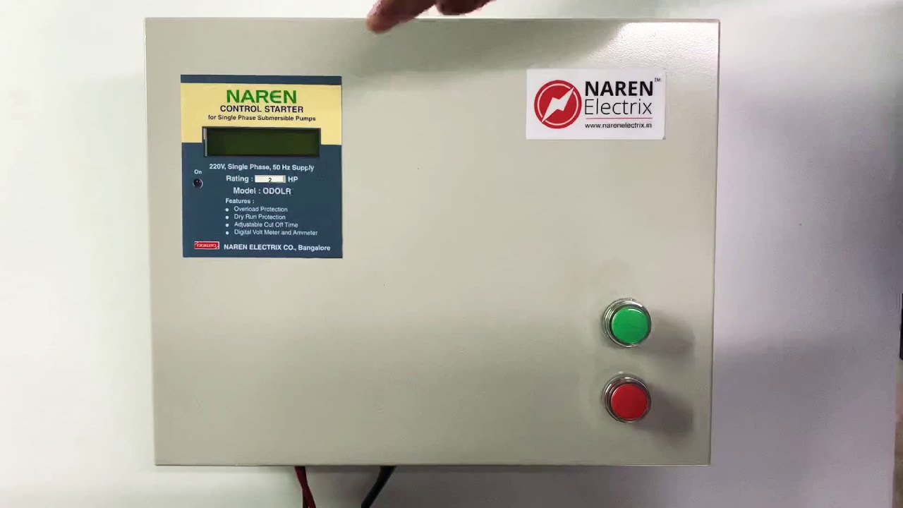 Naren Single Phase Digital Starter ODOLR with Tank Overflow OFF (Kannada Version)