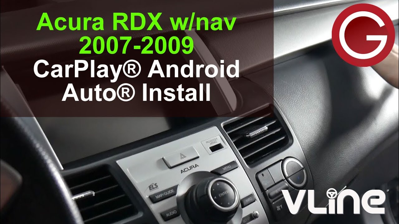 How to install GROM VLine VL2 into Acura RDX 2007 2008 2009 for wireless CarPlay Android Auto HON1L