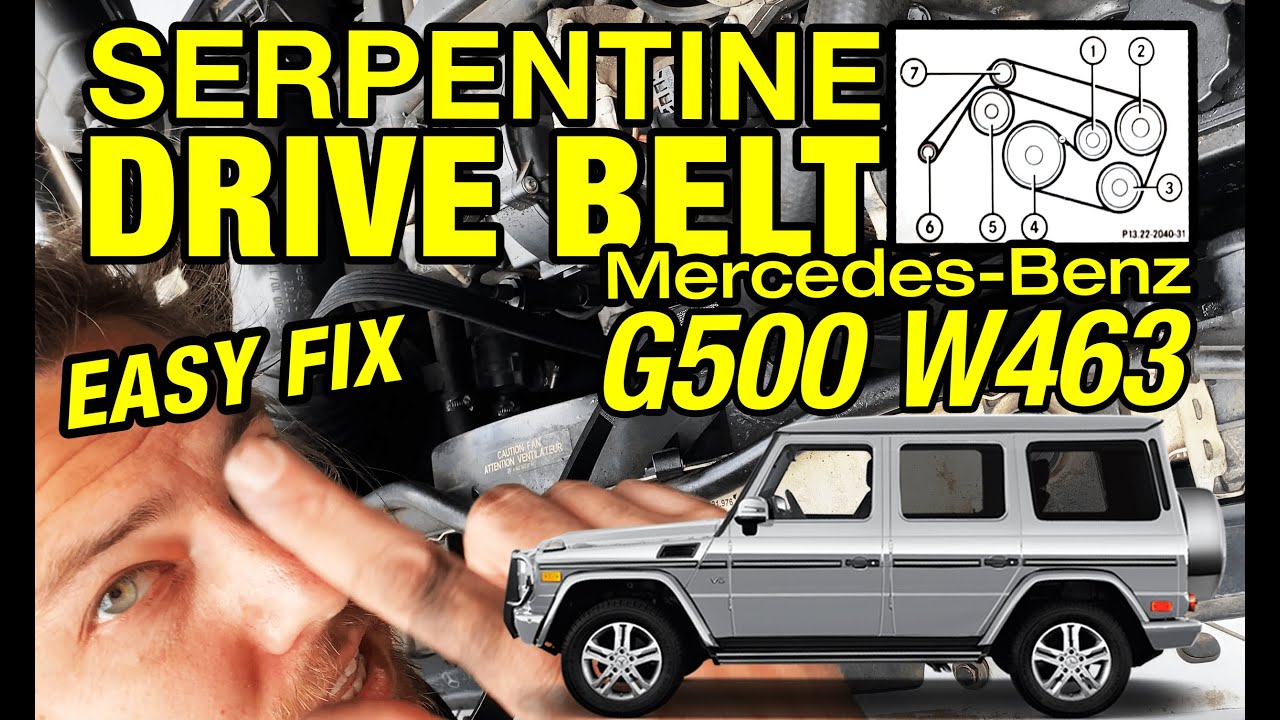 Replacing the Serpentine Drive Belt on my 2004 Mercedes G500 w463 in 60 minutes