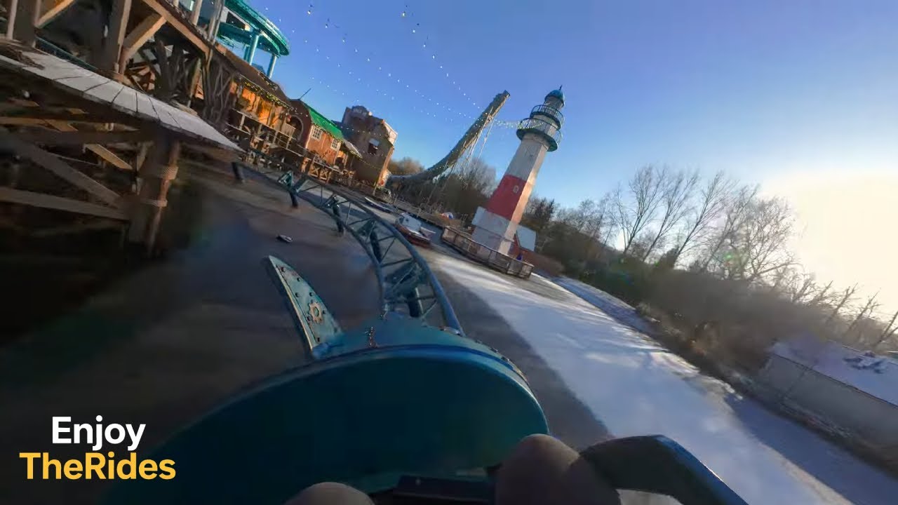 Mecaledon (with snow) | Walibi Belgium (BE) | Onride | 4K HDR