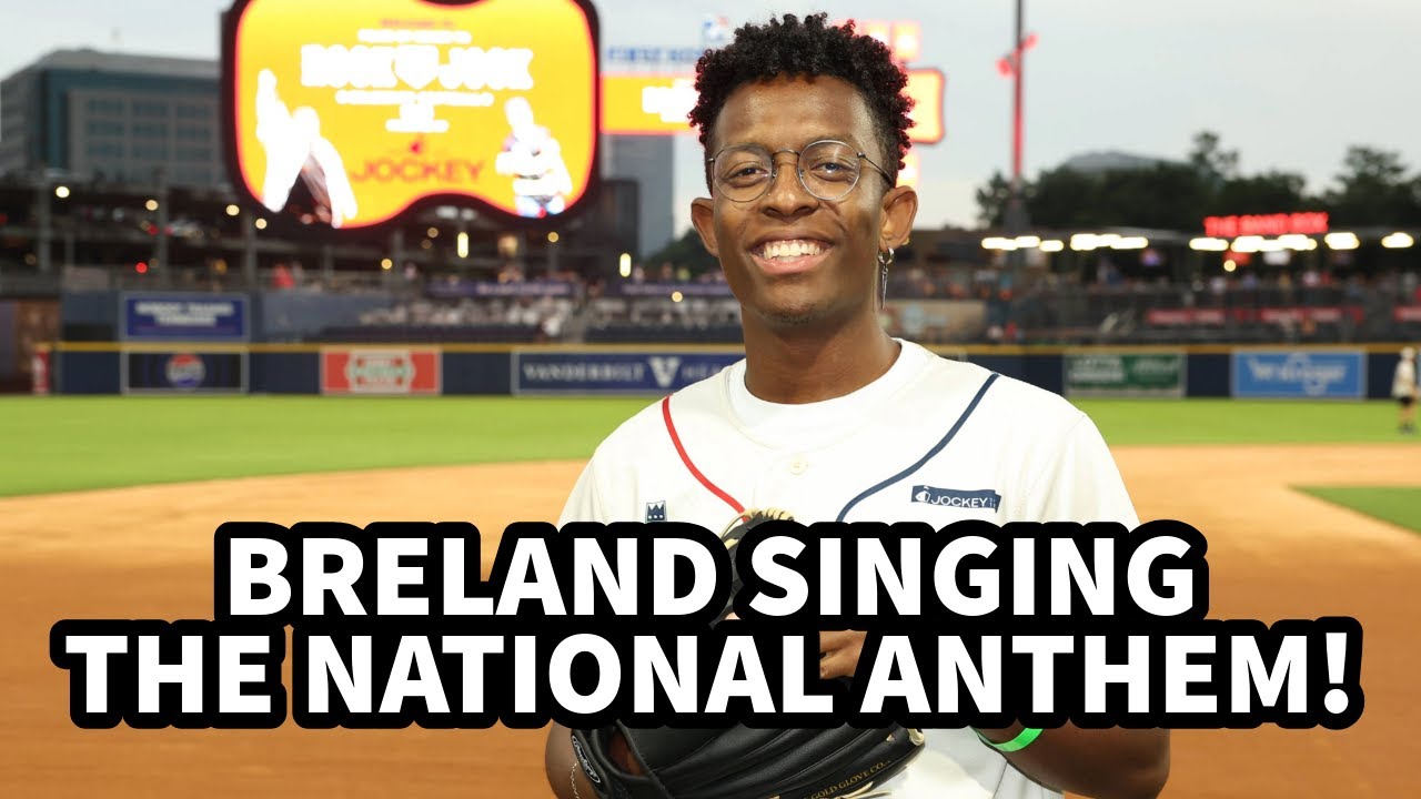 BRELAND sings the National Anthem at the Eagles Game
