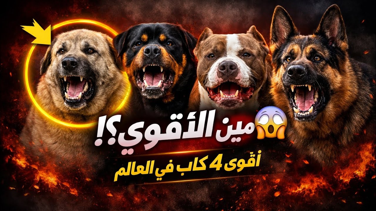 أقوى 4 كلاب حراسة في العالم 😱 مين الأقوى فعلًا؟