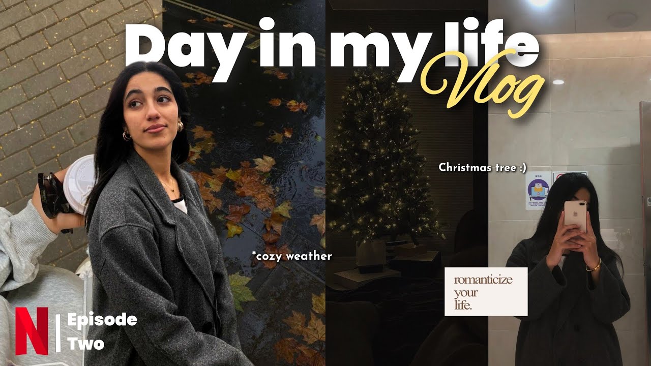 DAY IN LIFE AS A STUDENT ABROAD☕📚 | تجهيزات رأس السنة 🥹✨,,والقراية📚🌿...