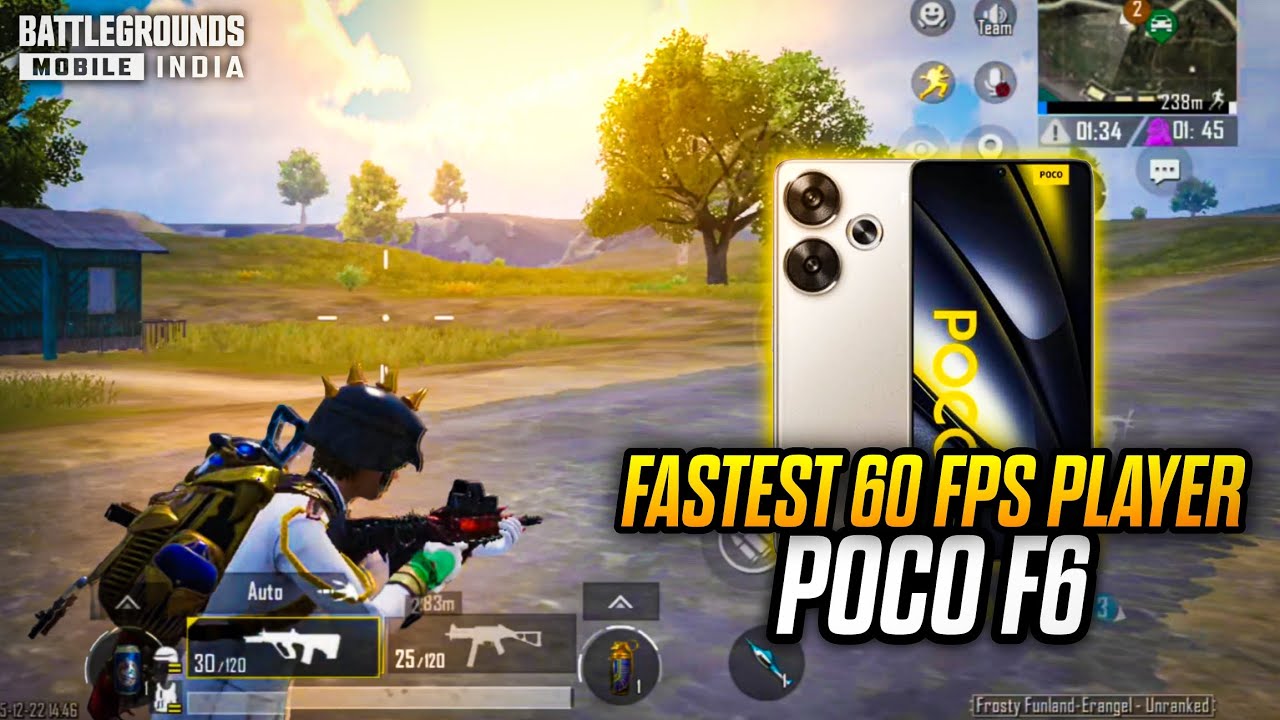 FASTEST 60 FPS PLAYER 🔱 POCO F6 