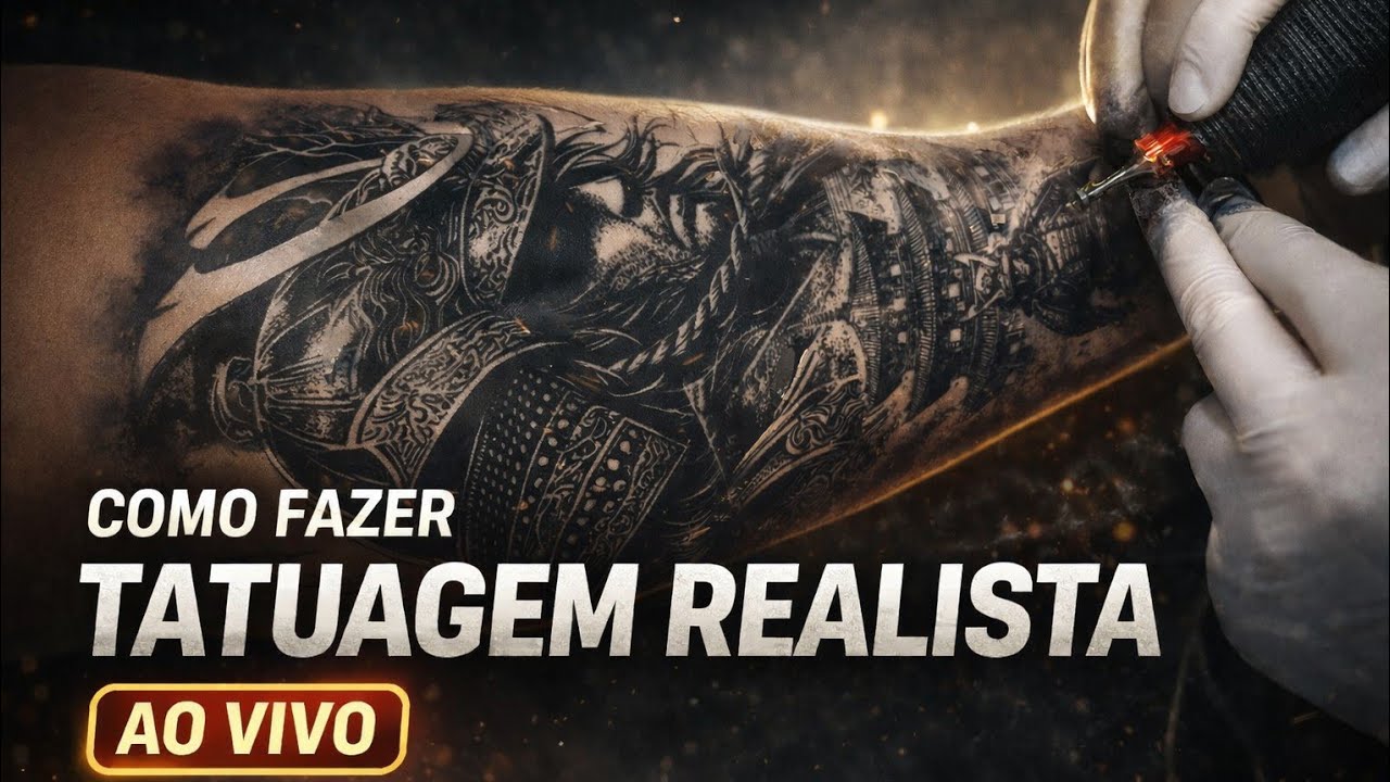 COMO FAZER TATUAGEM REALISTA! ao vivo