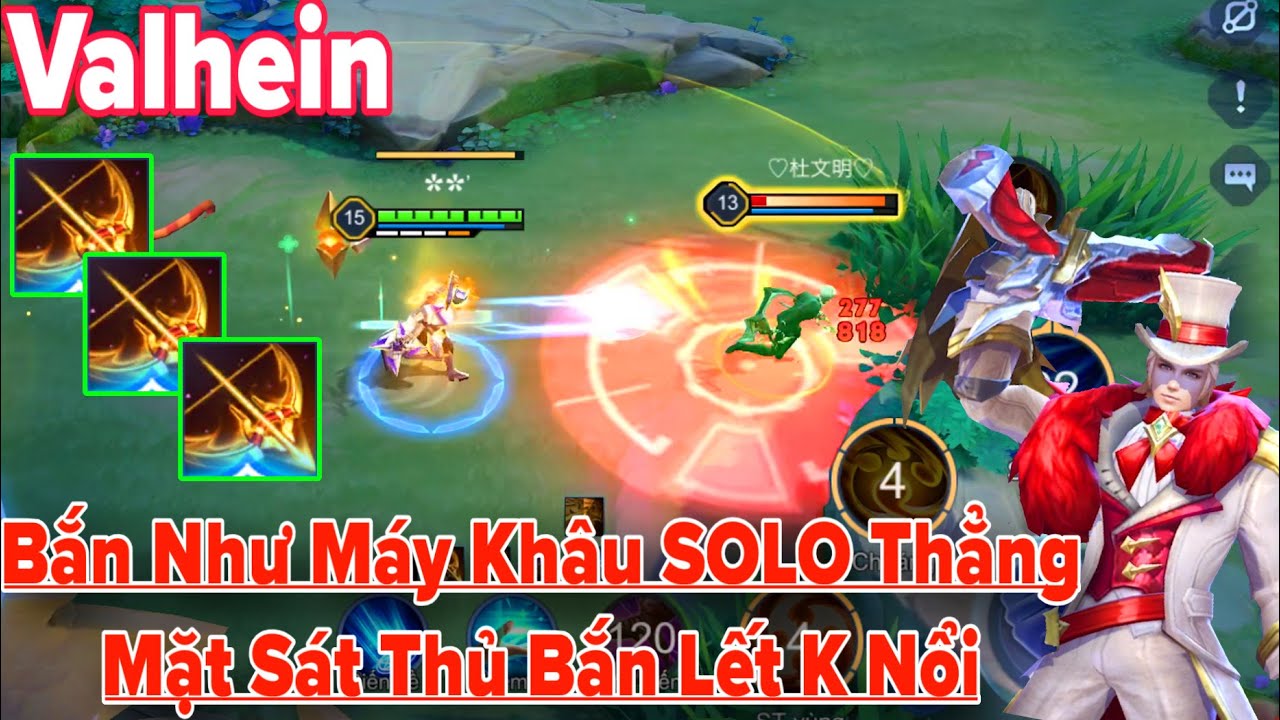 VALHEIN Liên Quân || Bắn Như Cái Máy Khâu Khiến Sát Thủ Bất Lực Lết Không Nổi