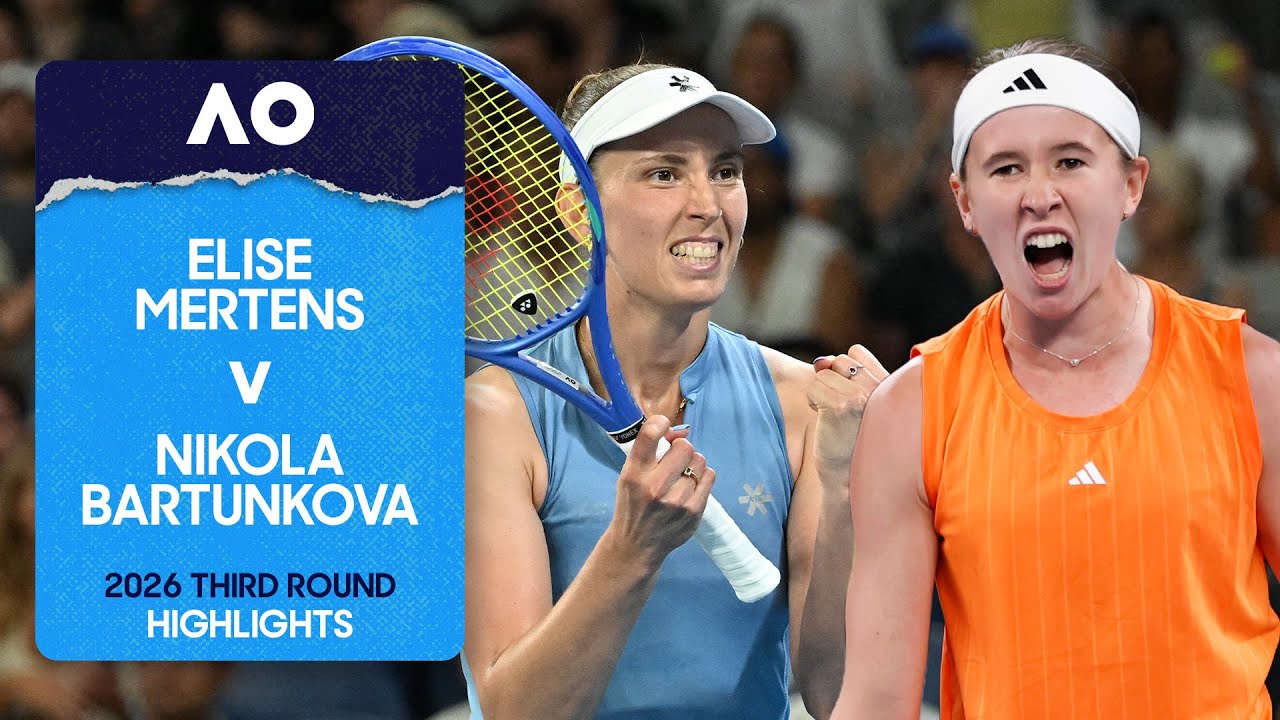 Elise Mertens v Nikola Bartunkova Highlights | Australian Open 2026 Third Round