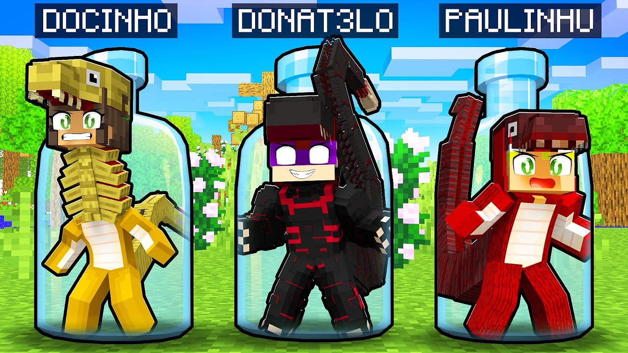 PRESO em UMA GARRAFA como SHIN GODZILLA no Minecraft!!