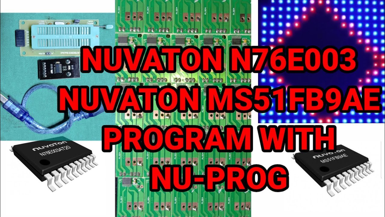 NUVAOTON SMD IC PROGRAMING WITH R-PROG, NUVOTON N76E003 IC PROGRAMING IN HINDI