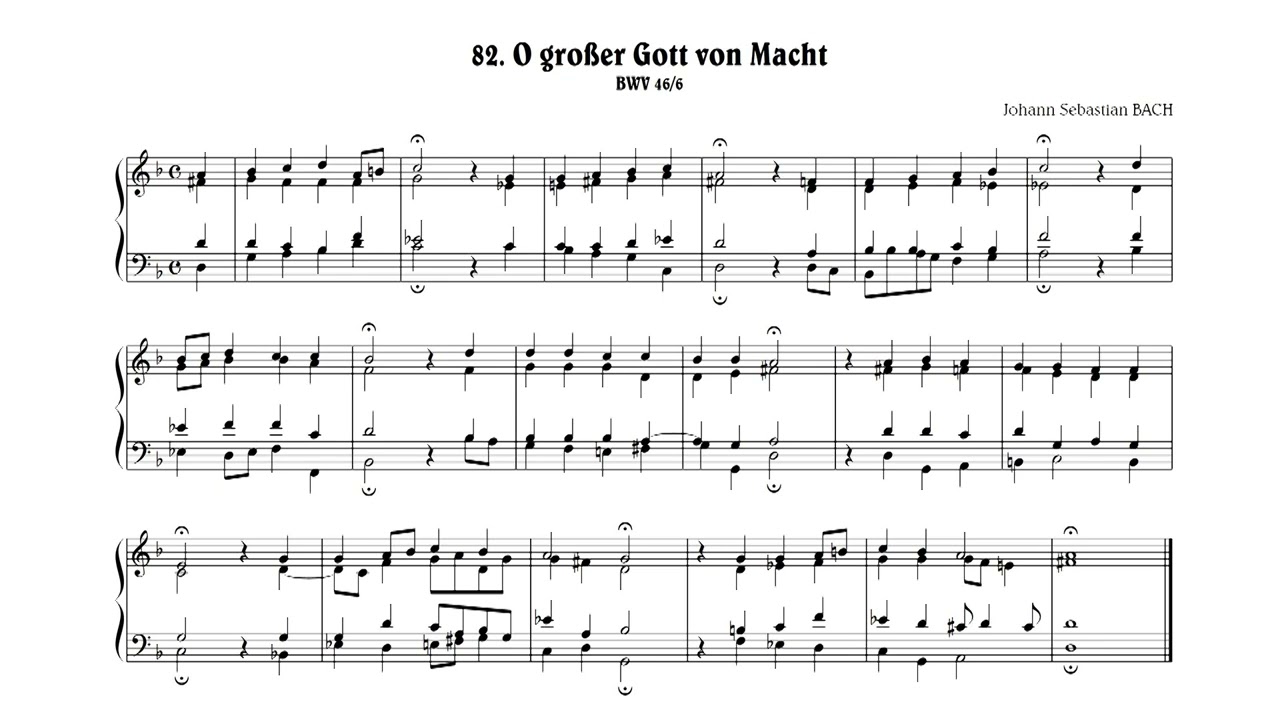 J.S.Bach: O großer Gott von Macht, BWV 46/6