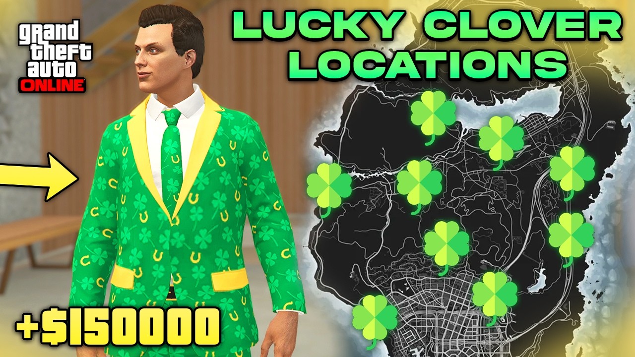 Все 25 мест расположения счастливых клеверов в GTA Online! (Коллекционный предмет ко Дню Святого ...