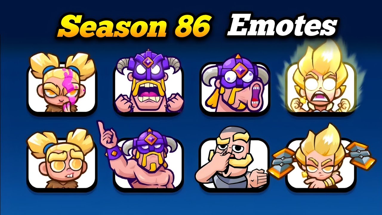 New Emotes | Season 86 | Clash Royale 
