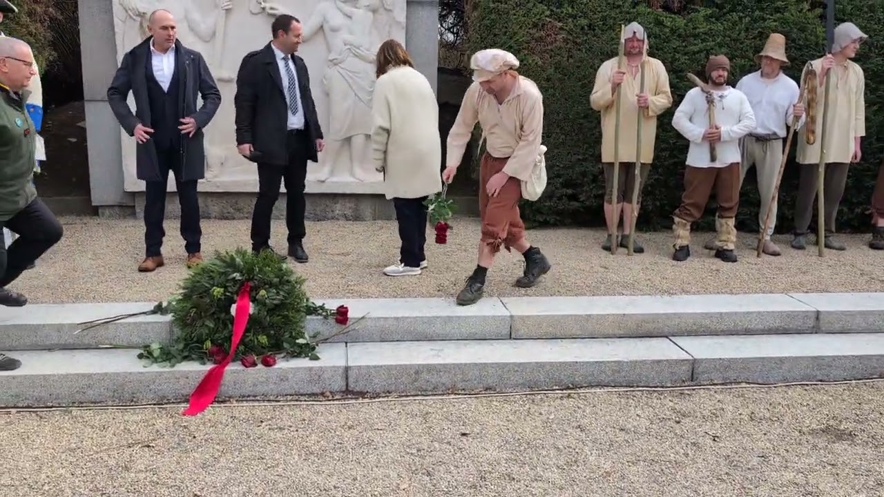 Oslava Selských bouří - 250 let - Ceremonie u památníku