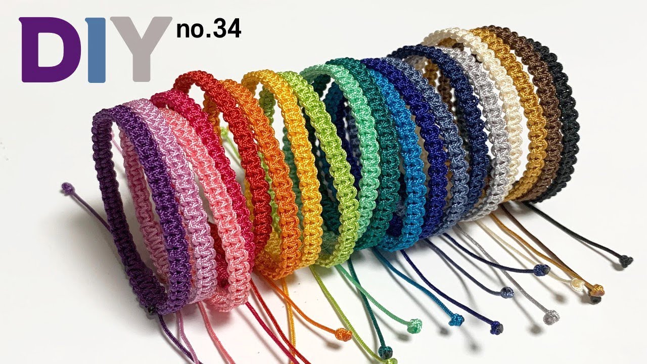 초보자도 쉽게 만드는 우정팔찌 만들기 ❤ Friendship bracelet for Beginners 幸運手環 Pulsera de nudo マクラメブレスレット | soDIY #34