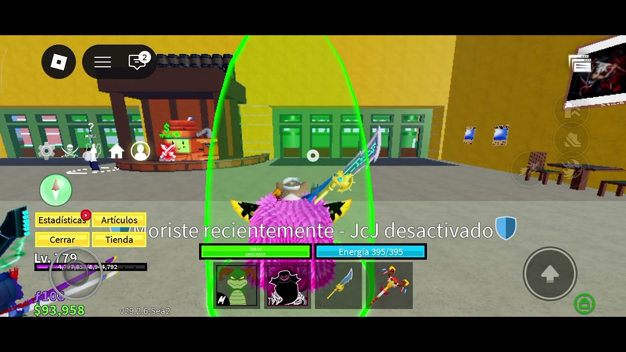 Jugando blox fruits con mi hermano 