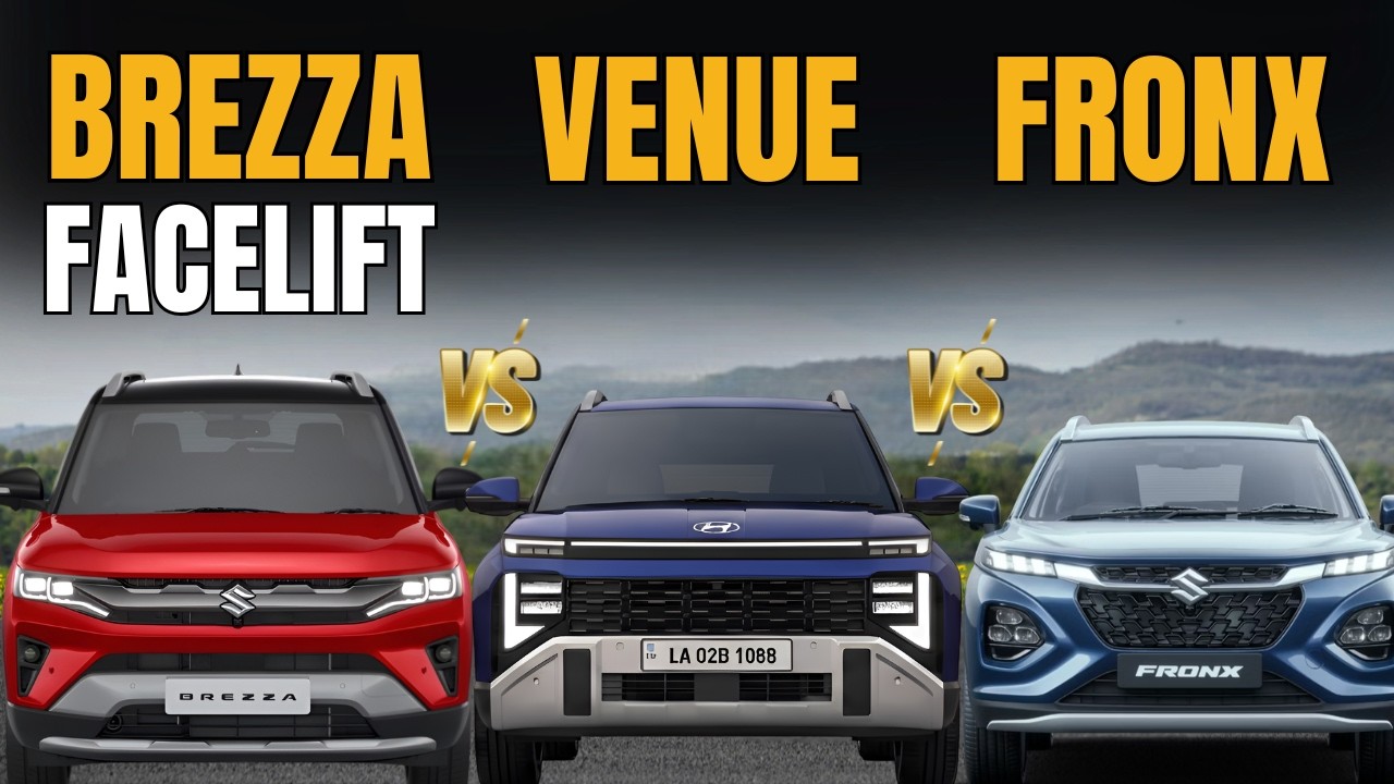 Maruti Brezza Facelift vs Venue vs Fronx | Which is Best?