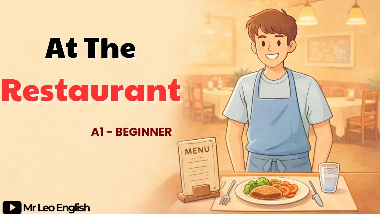 English At The Restaurant | English For Beginners| Day12