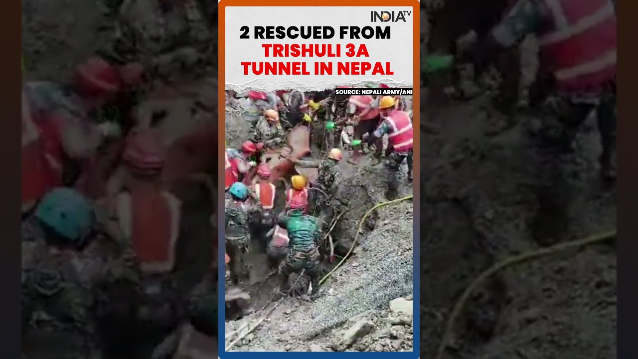 Nepal Flash Floods: Two Hydropower Workers Rescued Alive After 9 Days in Tunnel #shorts