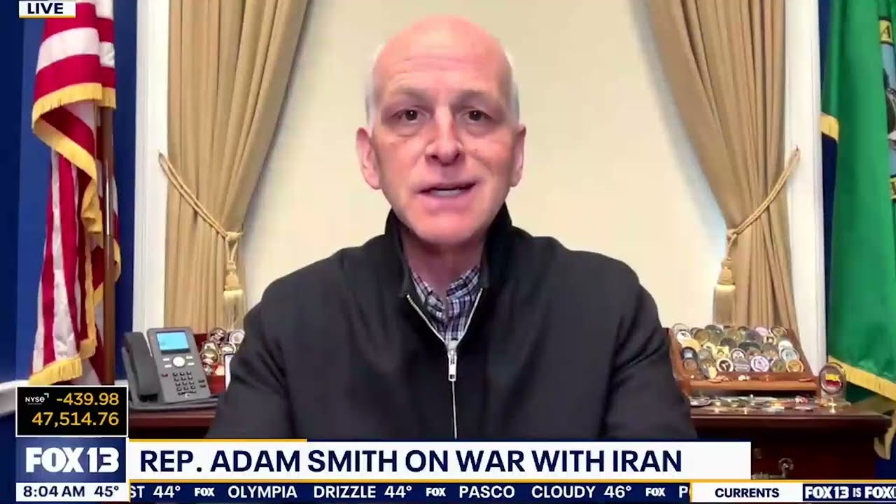 Rep. Adam Smith Joined Fox 13 to Discuss Iran, Kristi Noem
