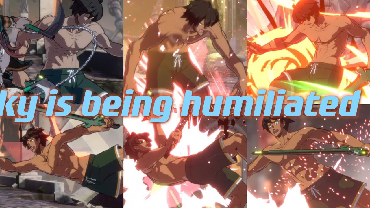 GGST male ryona AXL hammered KY quickly and easily🥵