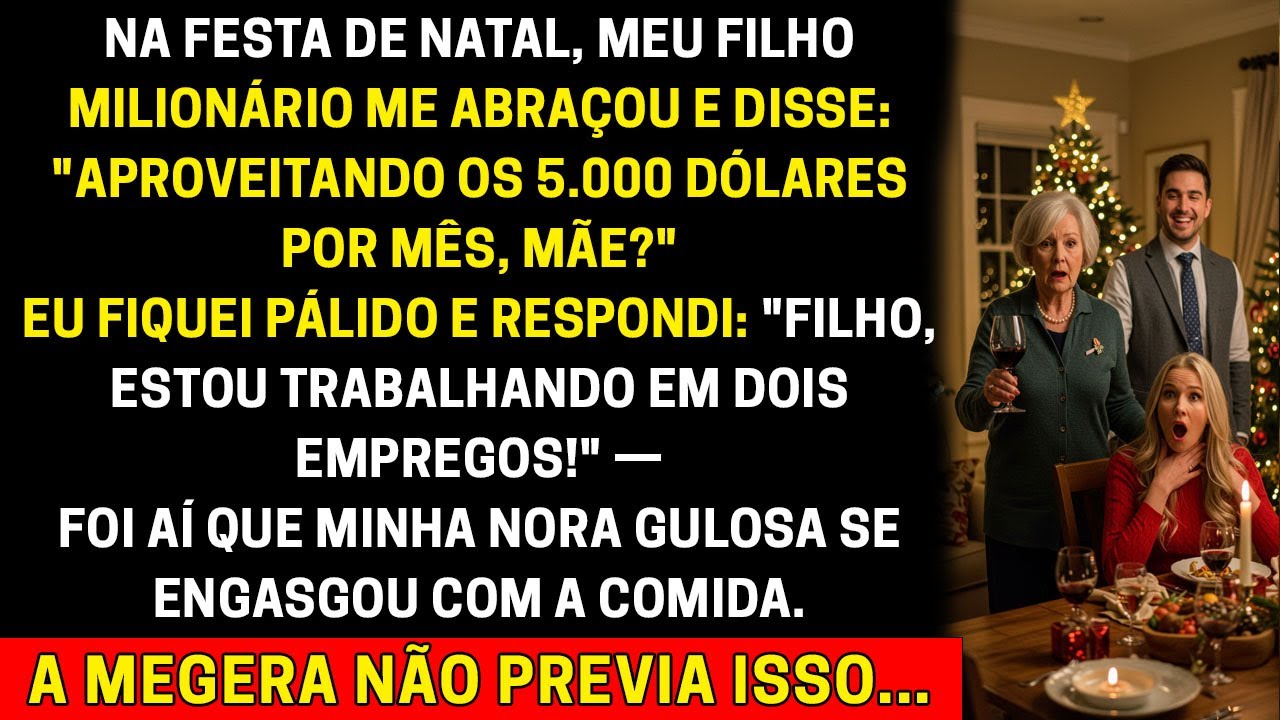Na festa de Natal, meu filho milionário me abraçou e disse: 