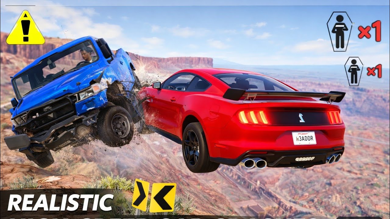 Realistic High-speed Car Crashes in BeamNG Drive #23 | Ultra details Crash Compilation