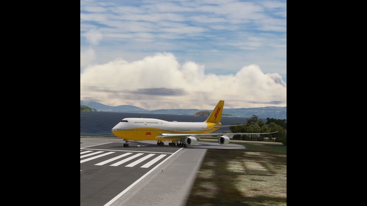 Prepare to takeoff Boeing 747 DHL Crazy Skiathos