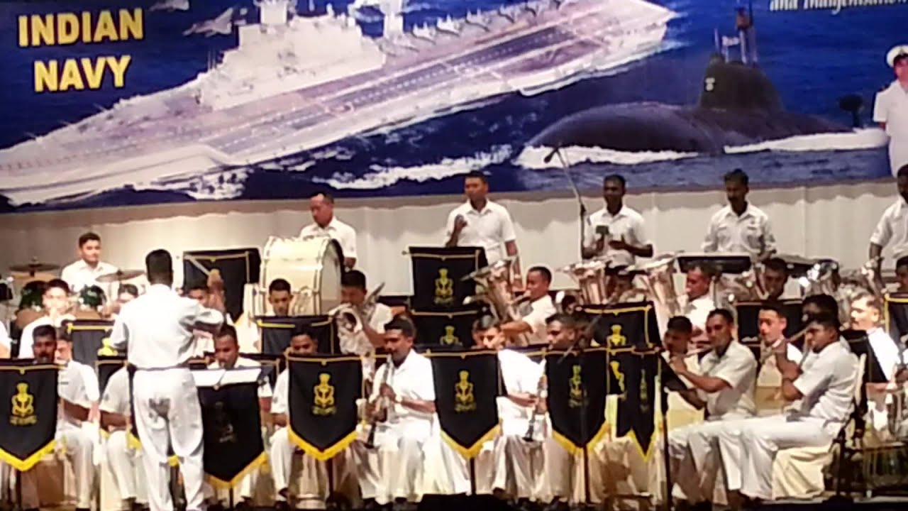 Indian Navy Orchestra playing Hindi songs medley