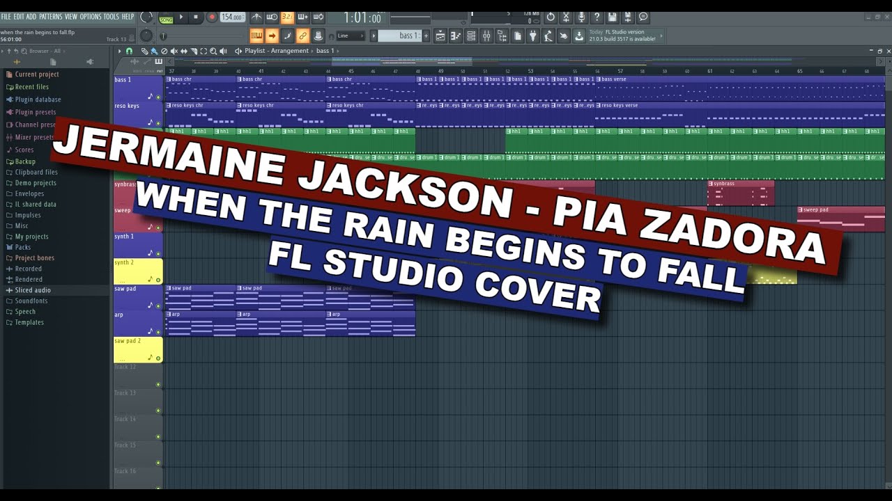 Jermaine Jackson- Pia Zadora- When The Rain Begins To Fall - Instrumental Cover Fl Studio