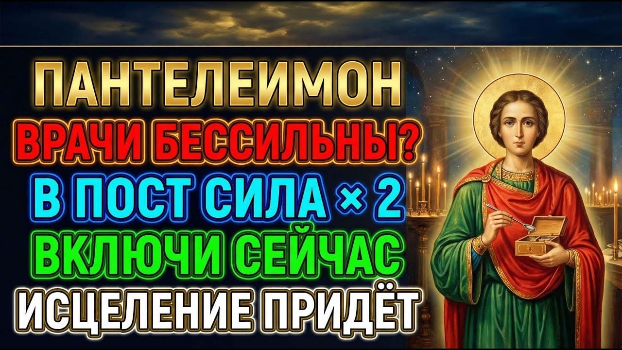 13 марта ЦЕЛИТЕЛЬ ПАНТЕЛЕИМОН — ОН ЛЕЧИТ КОГДА МЕДИЦИНА БЕССИЛЬНА! В ПОСТ ЕГО СИЛА УДВАИВАЕТСЯ!