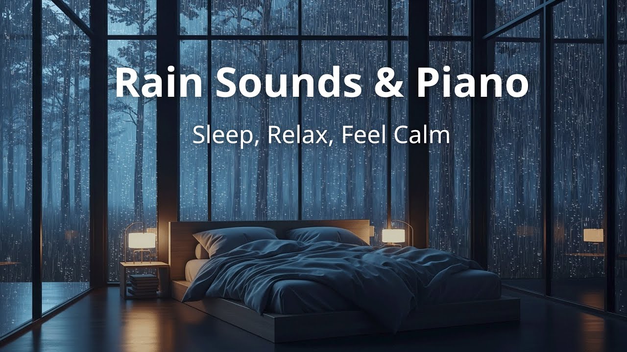Gentle Piano & Rain – Peaceful Night Ambience to Relax Your Mind and Sleep Deeply