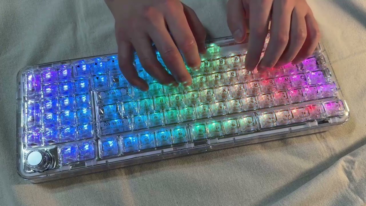 [3hr] 중간광고 없는 도각도각 소리의 잠잘때 듣기좋은 화려한 투명키보드 ASMR