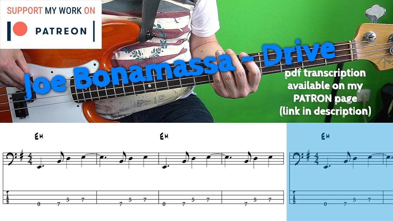 Joe Bonamassa - Drive (Bass cover with tabs)