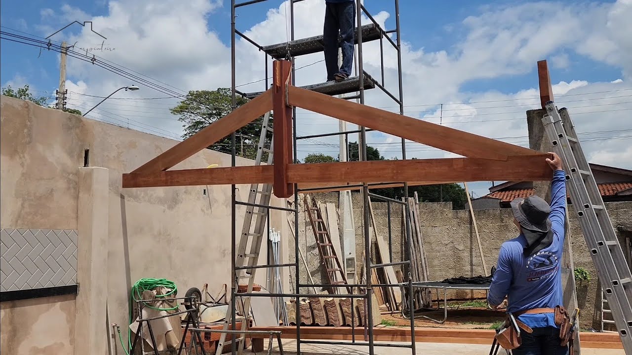 ESSE CARPINTEIRO NÃO TEM MEDO DE COMPARTILHAR SUAS TÉCNICAS, TELHADO APARENTE EM DETALHES...