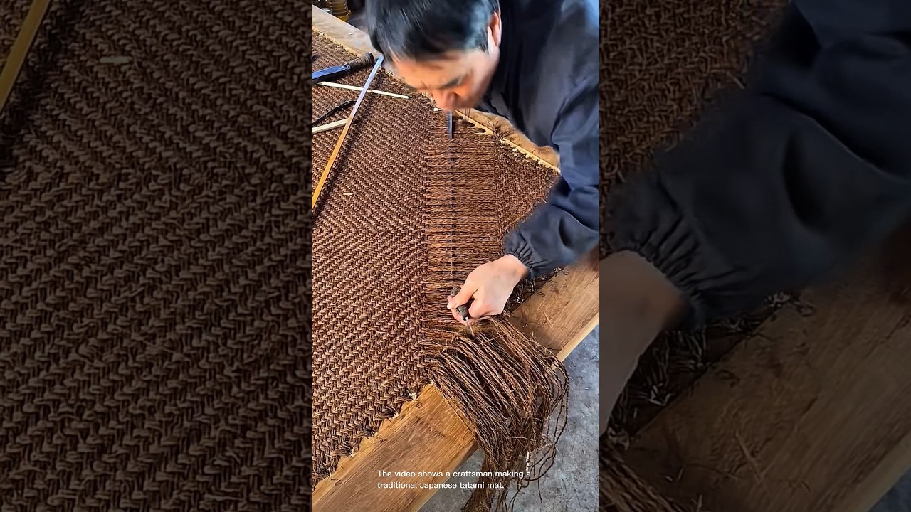 Japanese tatami mat making - a detailed process