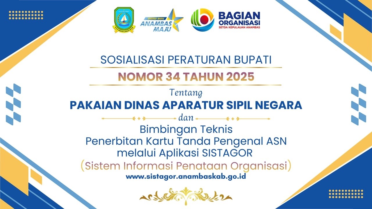 Sosialisasi Perbub Pakaian Dinas ASN dan Penerbitan Kartu Tanda Pengenal ASN melalui Portal SISTAGOR