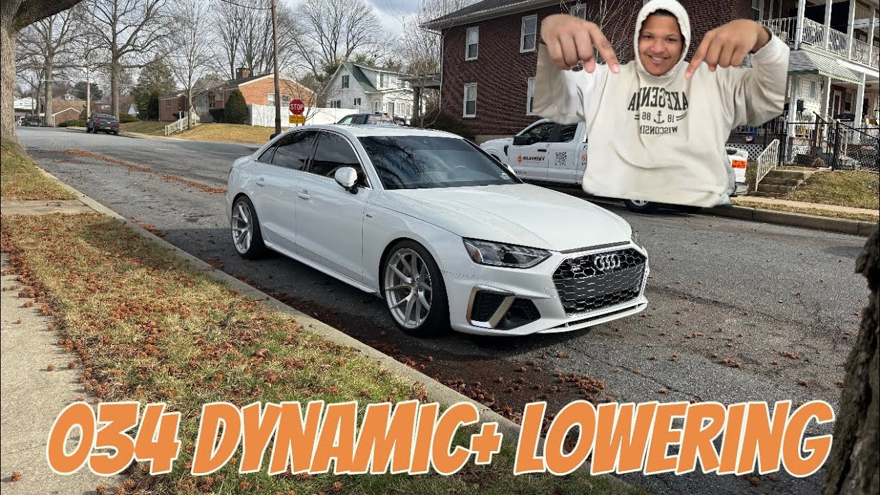 Lowering My Audi A4 on 034Motorsport Dynamic+ Springs | Shop Install & First Look